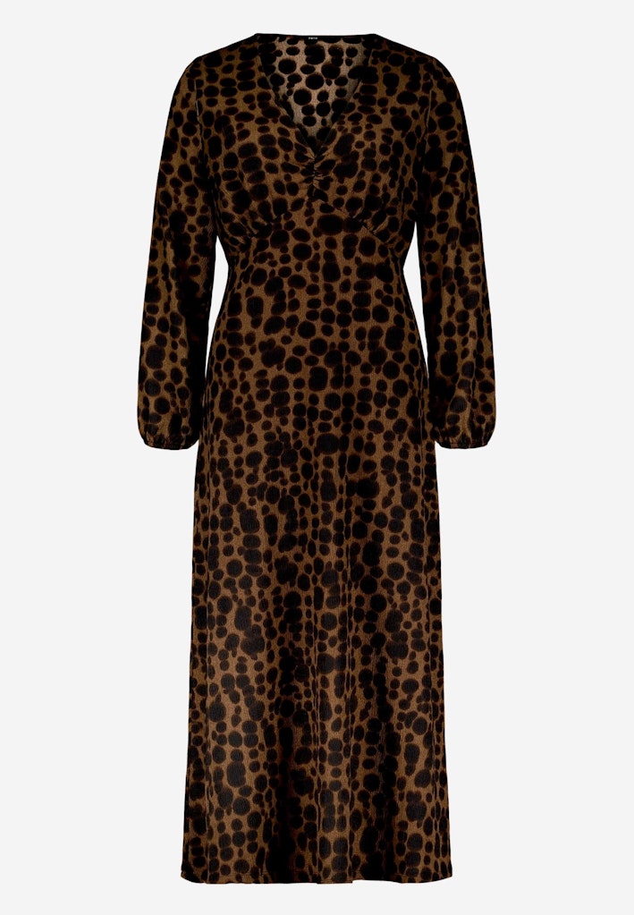 Gemustertes Maxikleid  mit V-Ausschnitt