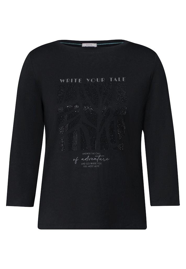 Shirt mit Glitzer-Motiv