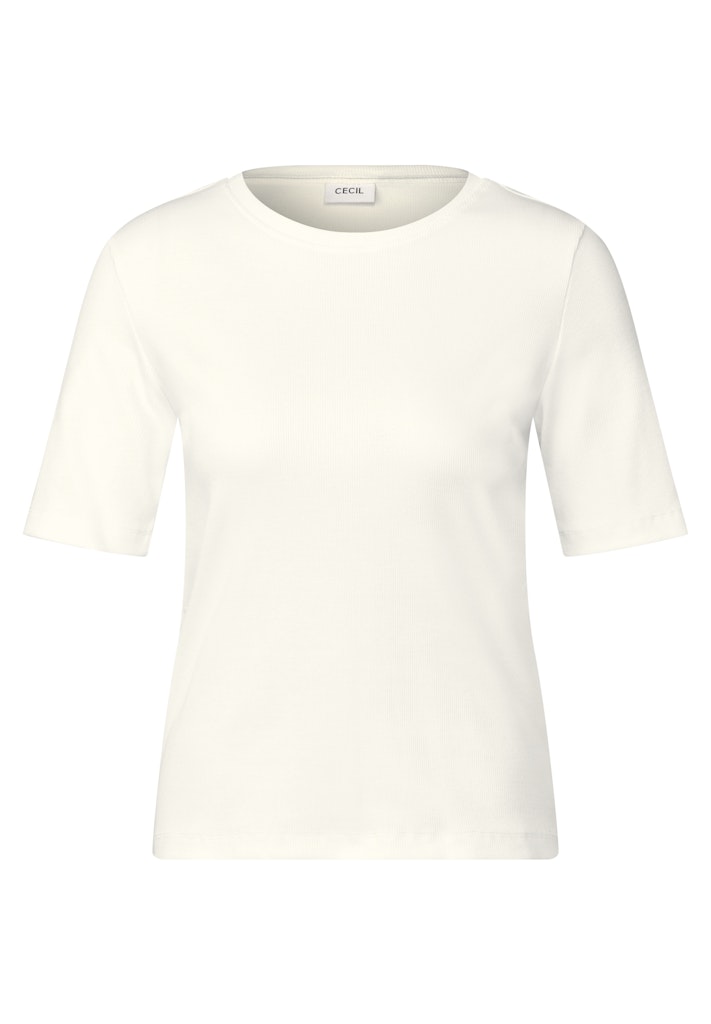 Basic Rippstruktur T-Shirt