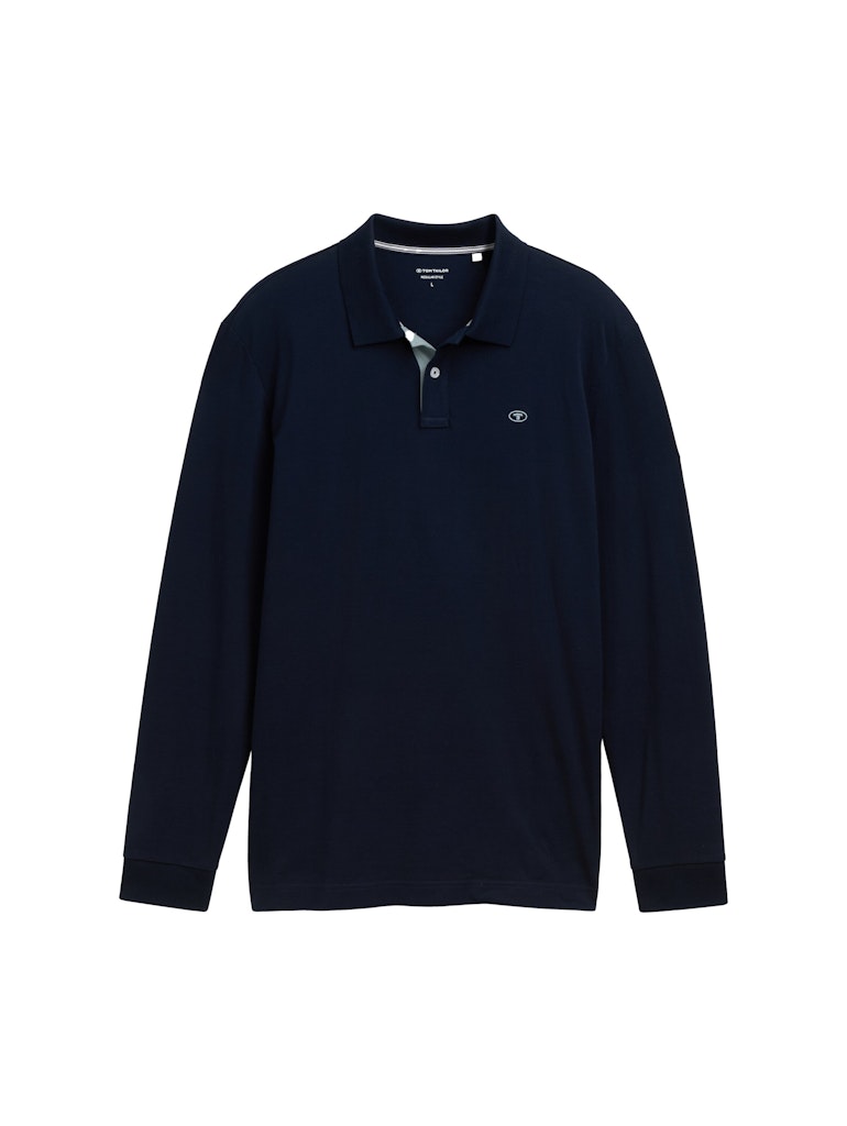 Langärmliges Piqué Poloshirt