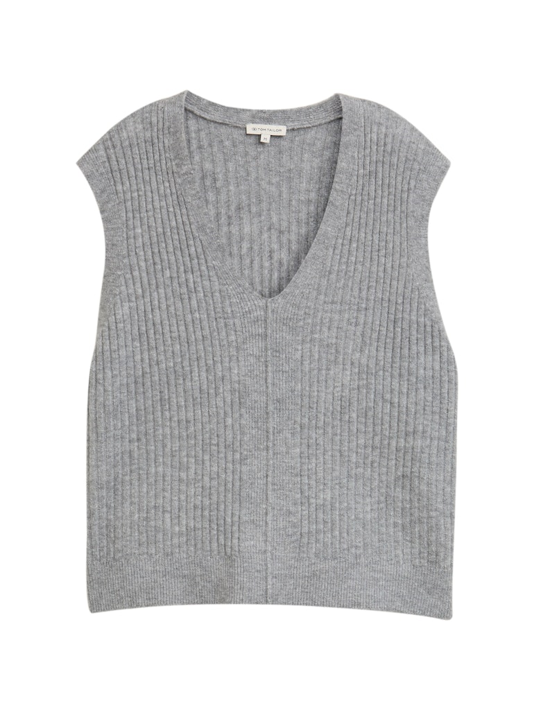 Ripp Pullunder mit V-Ausschnitt Ripp Pullunder mit V-Ausschnitt