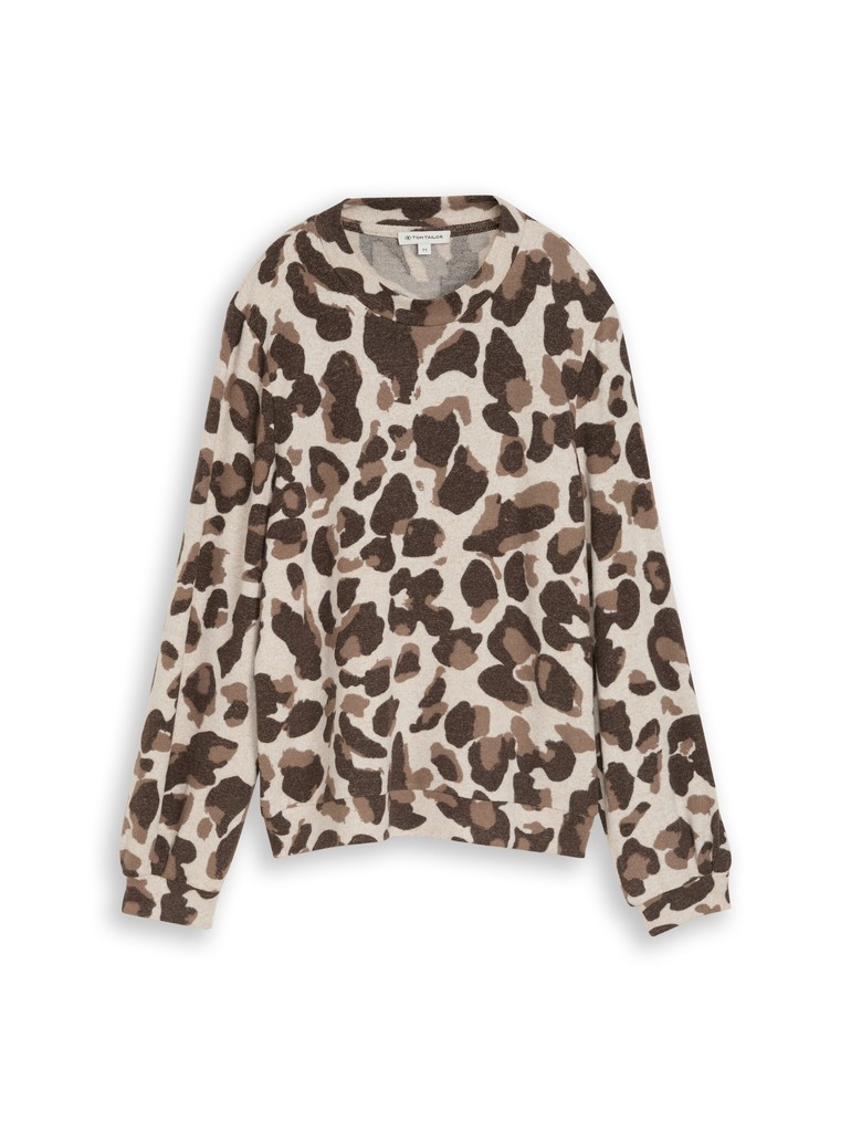 Cosy Langarmshirt mit Muster