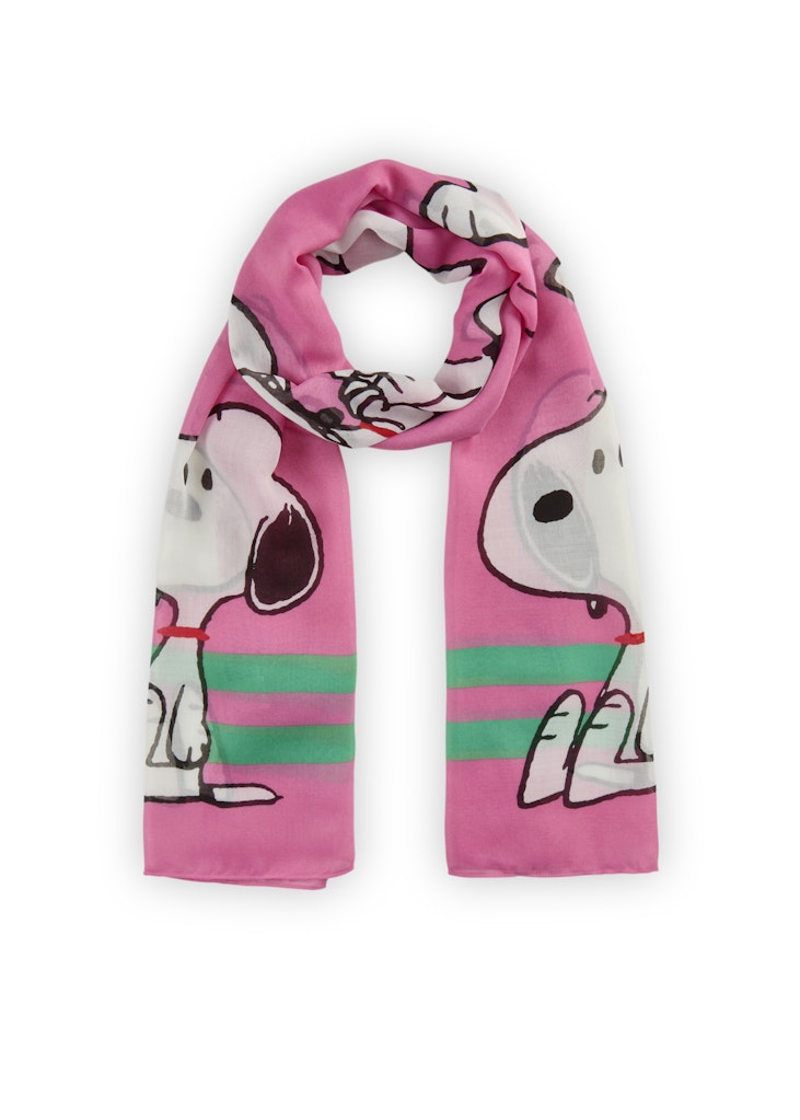 Peanuts Schal aus recyceltem Polyester mit Snoopy-Print