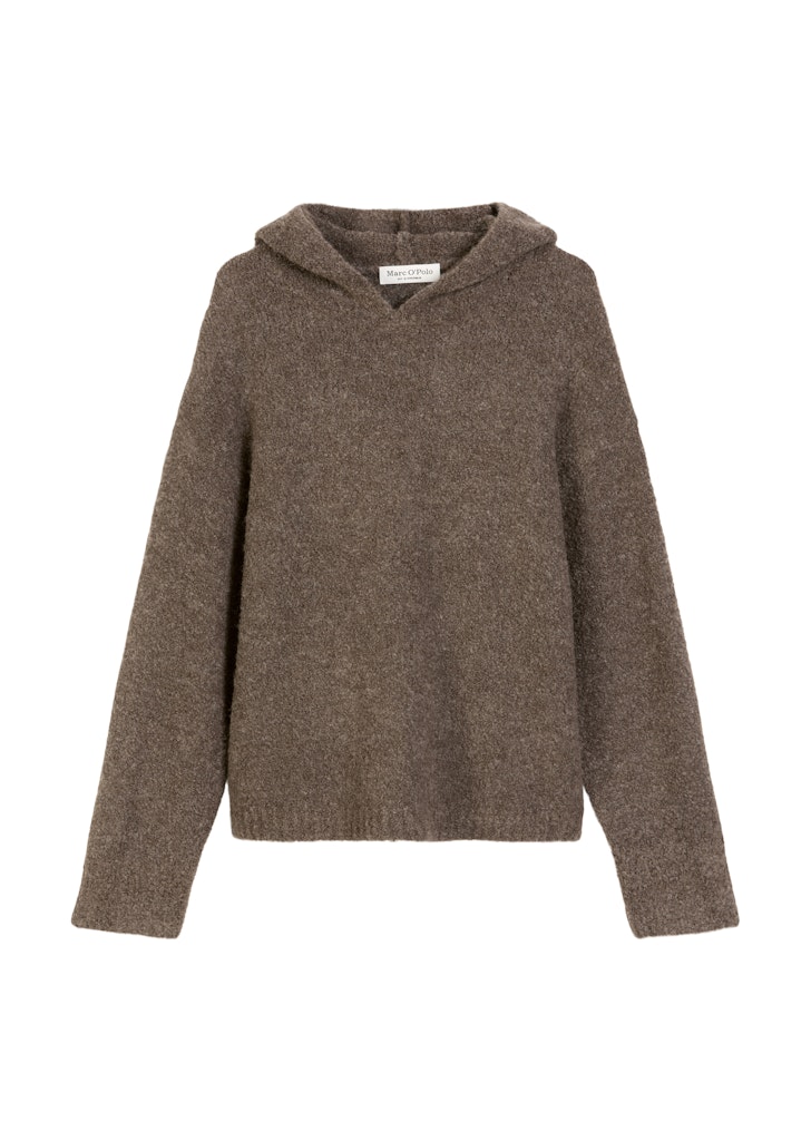 Bouclé-Hoodie loose