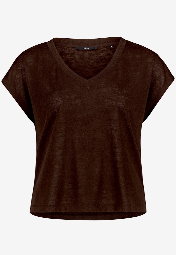 Basic-T-Shirt  mit V-Ausschnitt