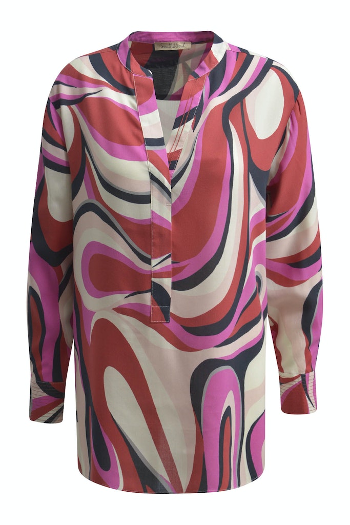 Long Open Constructed Blouse