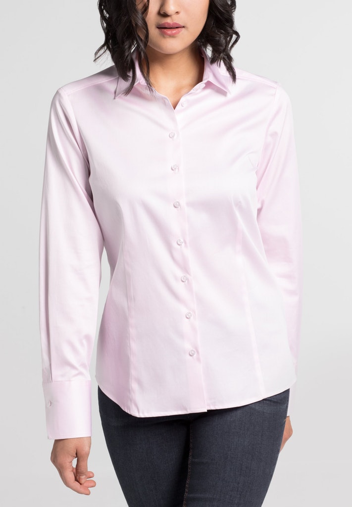 ETERNA LANGARM BLUSE MODERN CLASSIC SATINGEWEBE