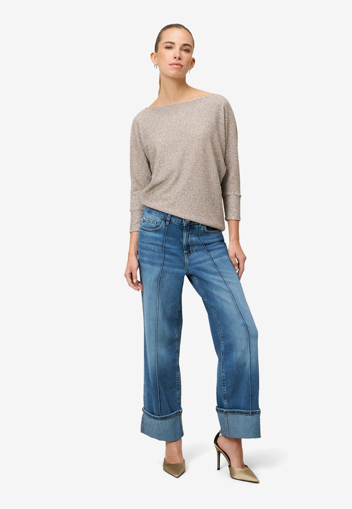 Damen Shirt 3/4 Arm mit Glitzer