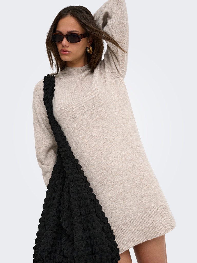 ONLOLIVIA LS HIGH NECK DRESS CC KNT