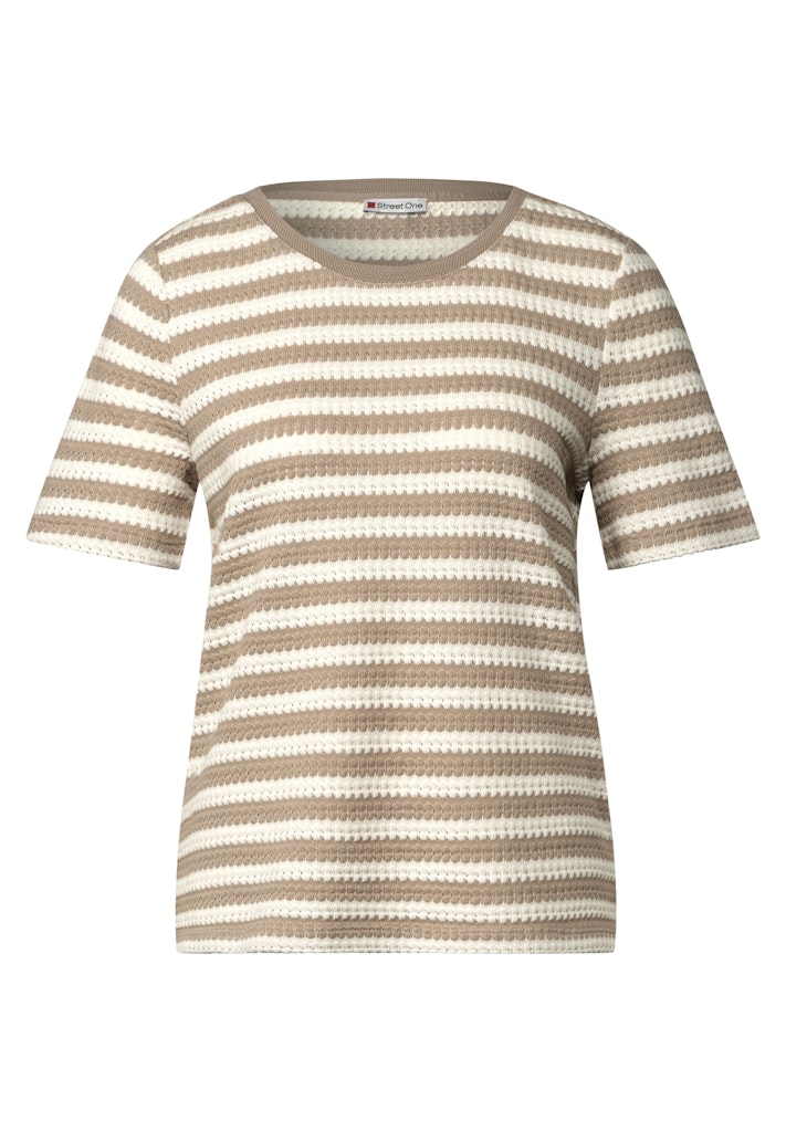 Strick-Look Streifenshirt