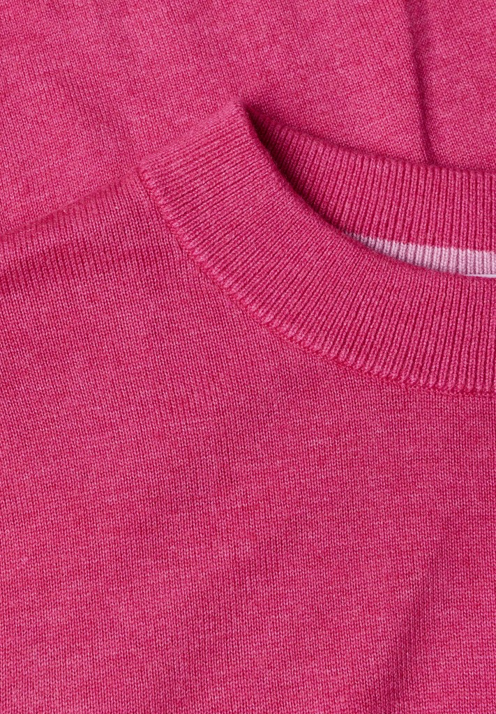 Pullover mit Rundhals in Unifarbe