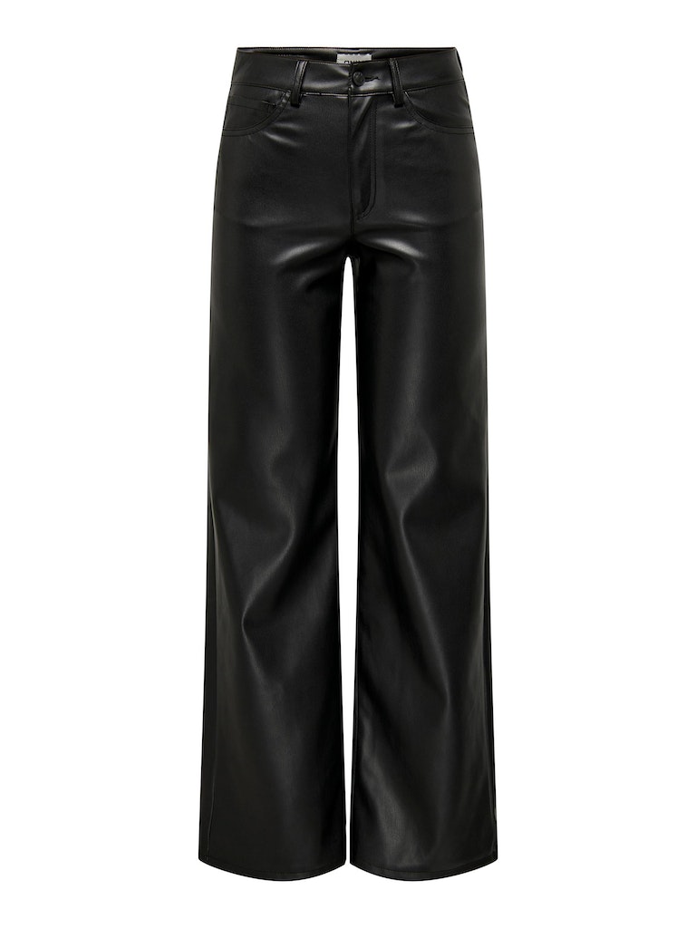 ONLMADISON LIFE HW WIDE FAUX LEATH PANT