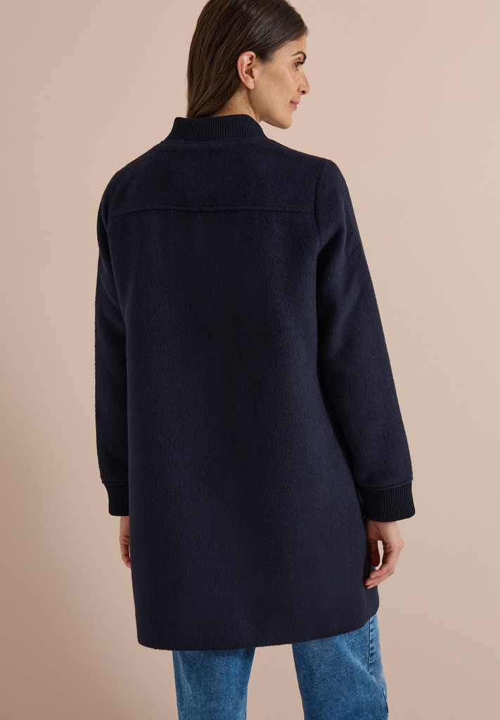 Langer Blouson mit Wollanteil
