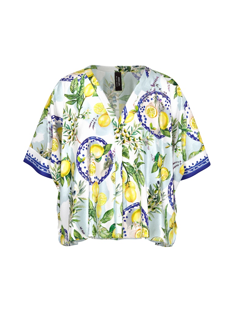 Viskosebluse mit mediterranem Print