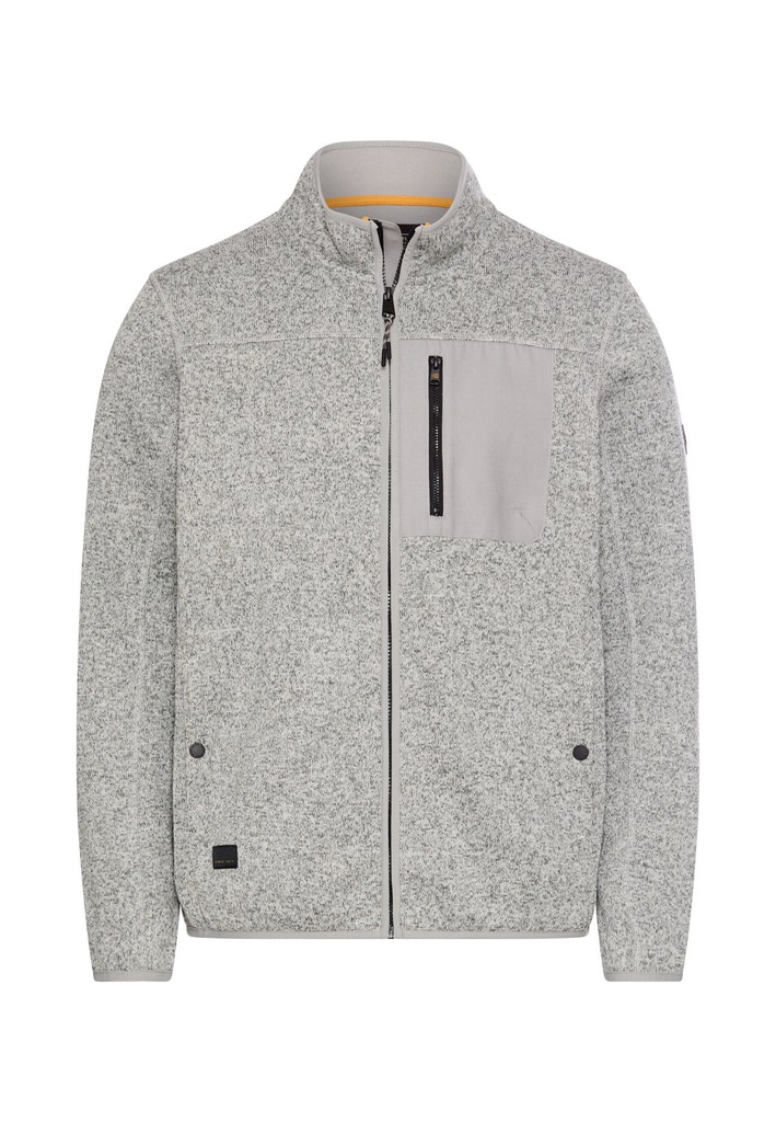 Fleecejacke mit hohem Stehkragen