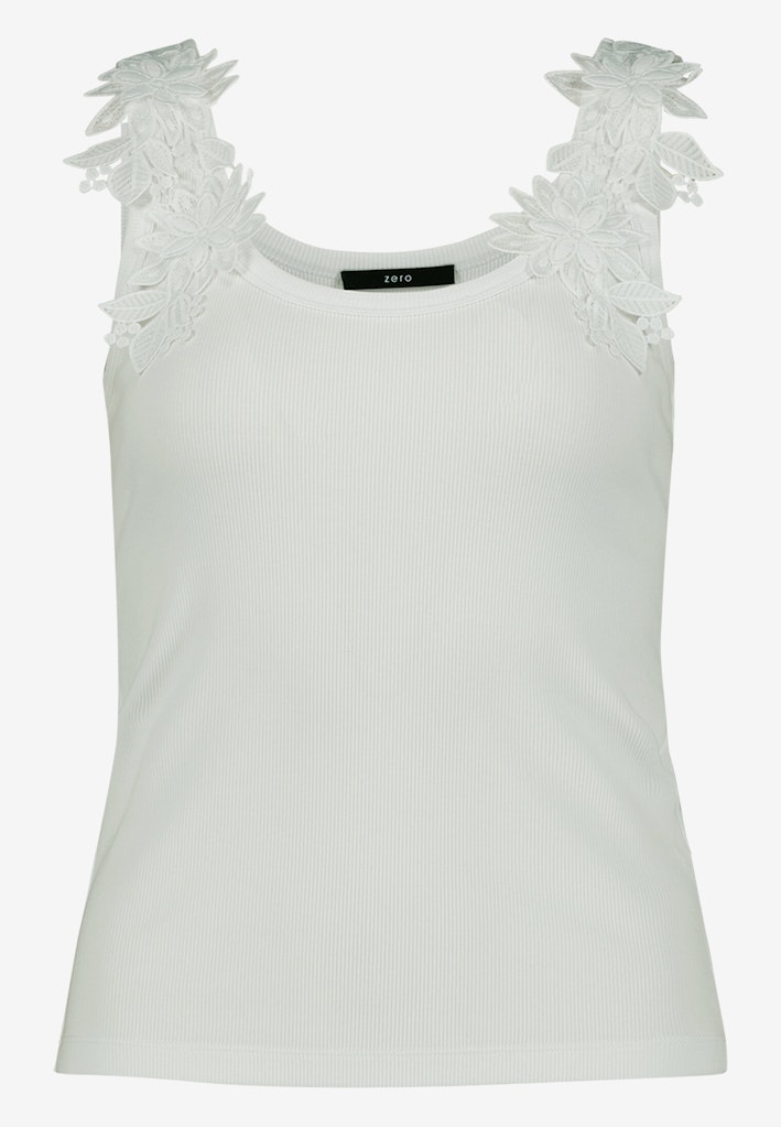 Top  mit floraler Spitze