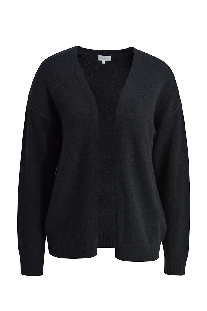 Open Cardigan with oversized shoulders and 1/1 sleeves