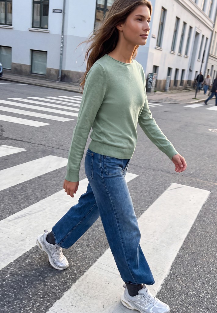 Pullover mit Raffung am Ärmel