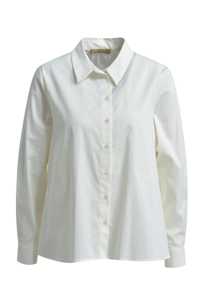 Shirt Collar Blouse Side Slit