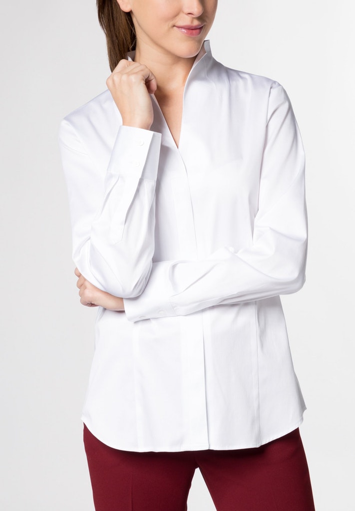 ETERNA LANGARM BLUSE MODERN CLASSIC SATINGEWEBE