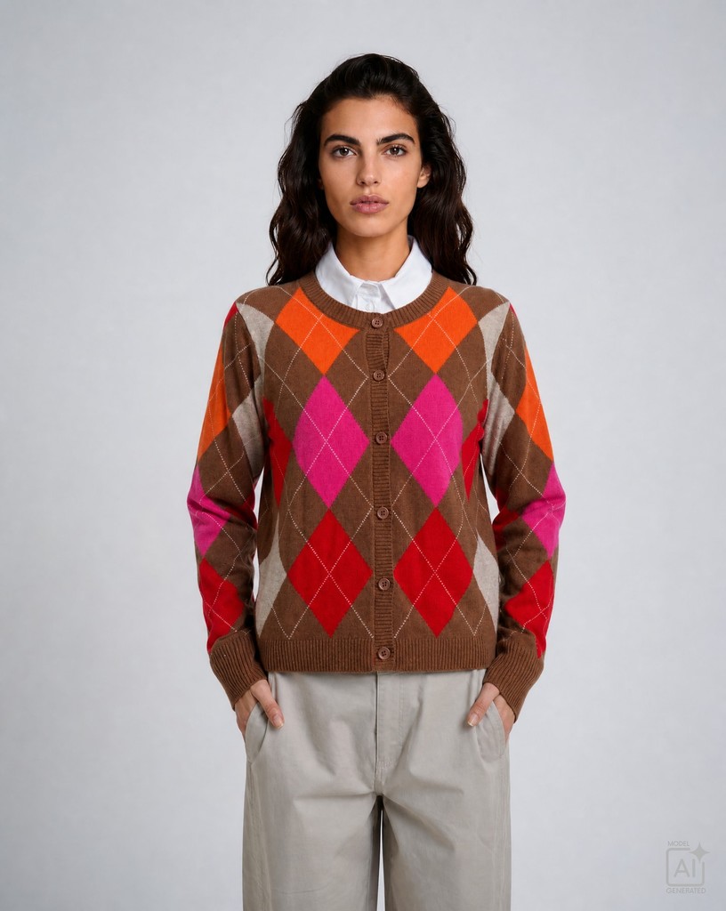 round neck cardigan 1/1 sleeves