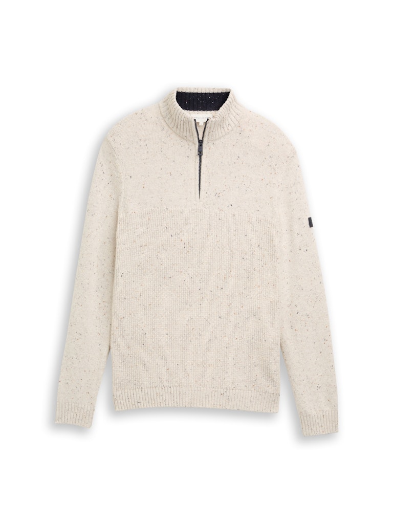 Troyer Strickpullover mit Strukturmix