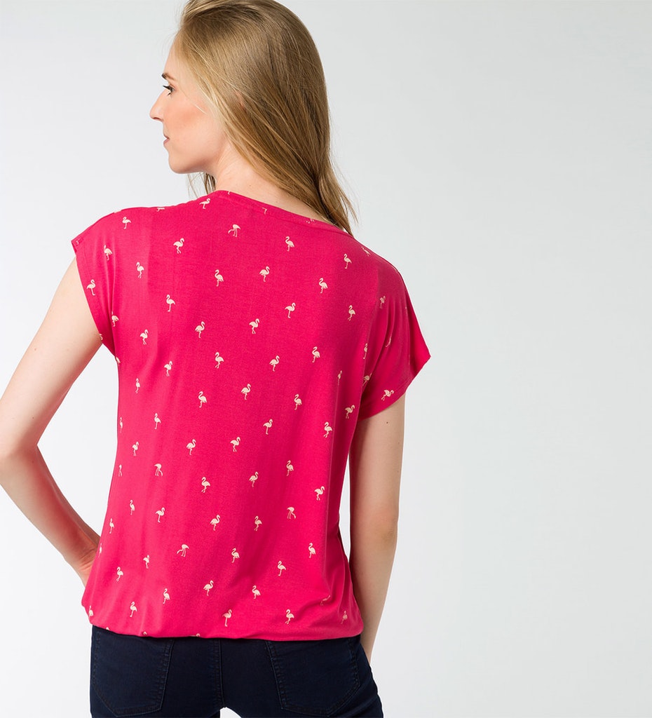 Damen Satin-Bluse mit Spitze