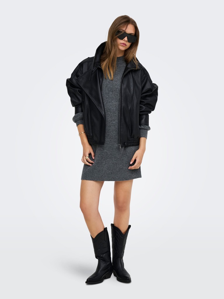 ONLOLIVIA LS HIGH NECK DRESS CC KNT