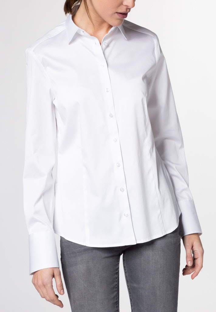 ETERNA LANGARM BLUSE MODERN CLASSIC SATINGEWEBE