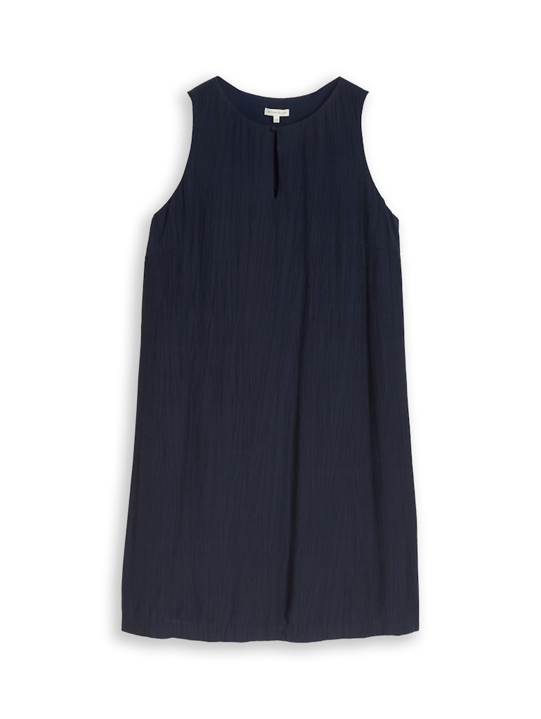 Crêpe Mini-Kleid in Knitter-Optik