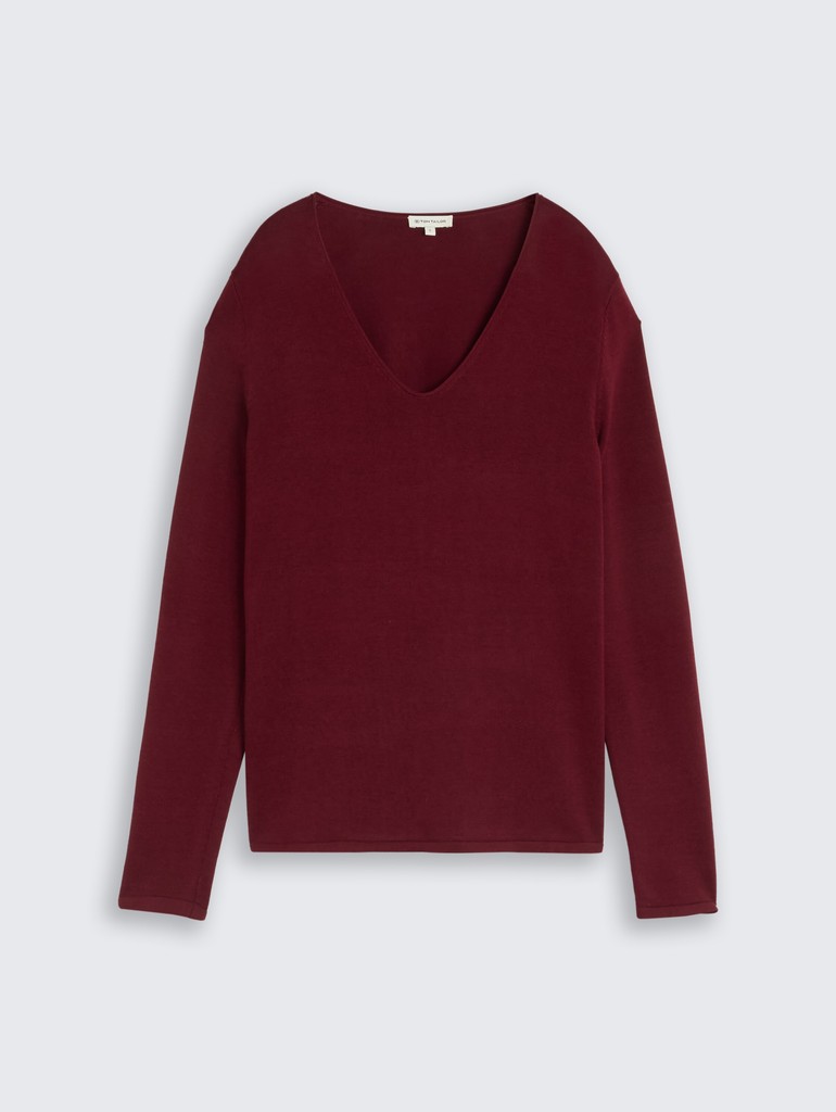 Pullover mit V-Ausschnitt