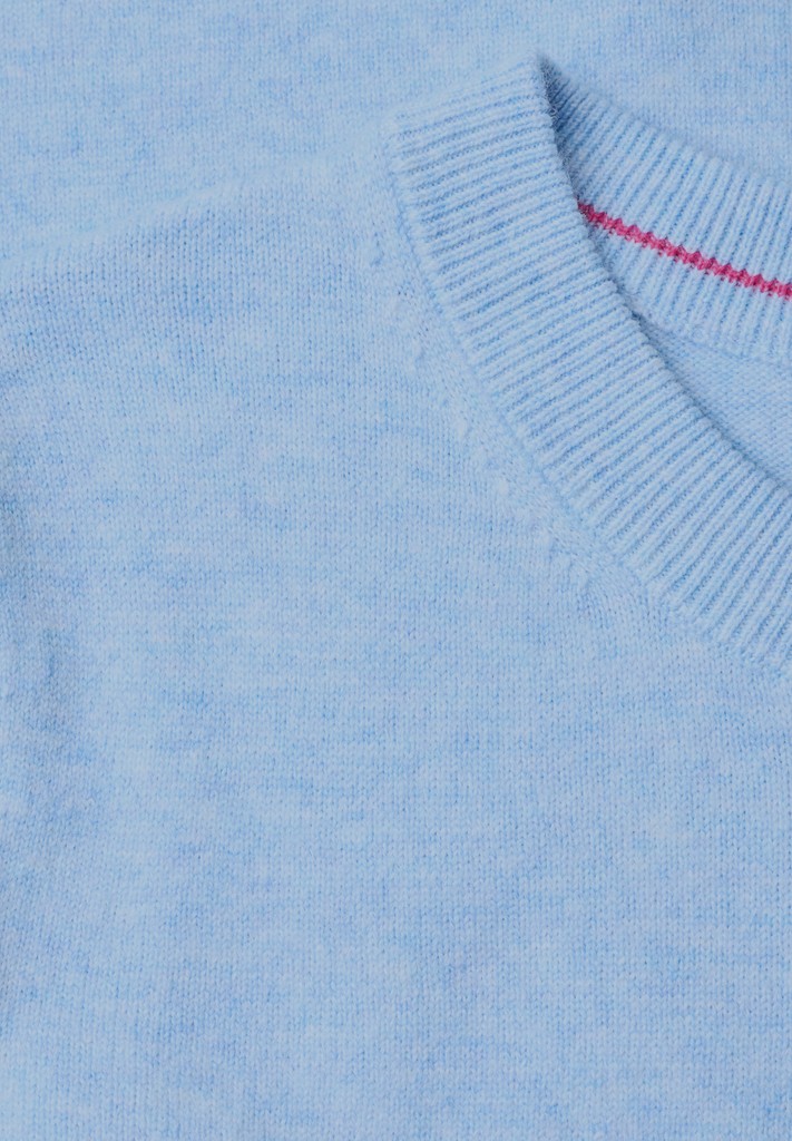 Pullover in Unifarbe mit Rundhals