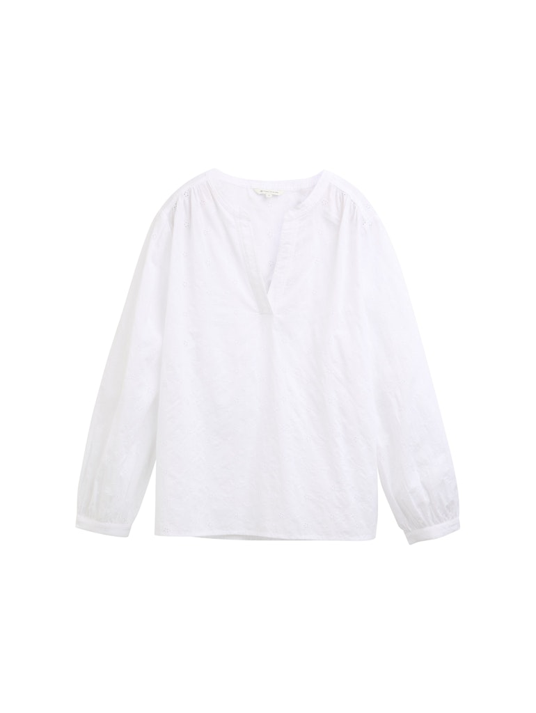 Bluse mit Lochstickerei Bluse mit Lochstickerei