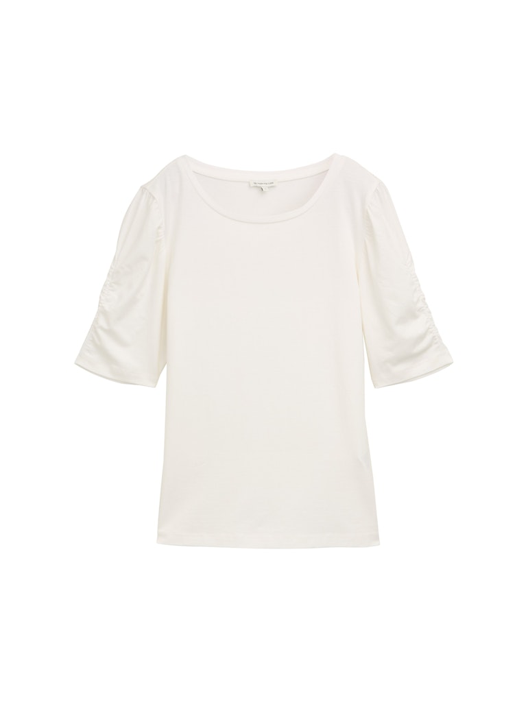 T-Shirt mit Raffärmeln