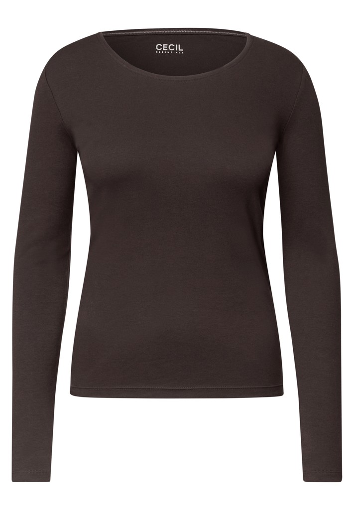 Basic Langarm Shirt mit Rundhals