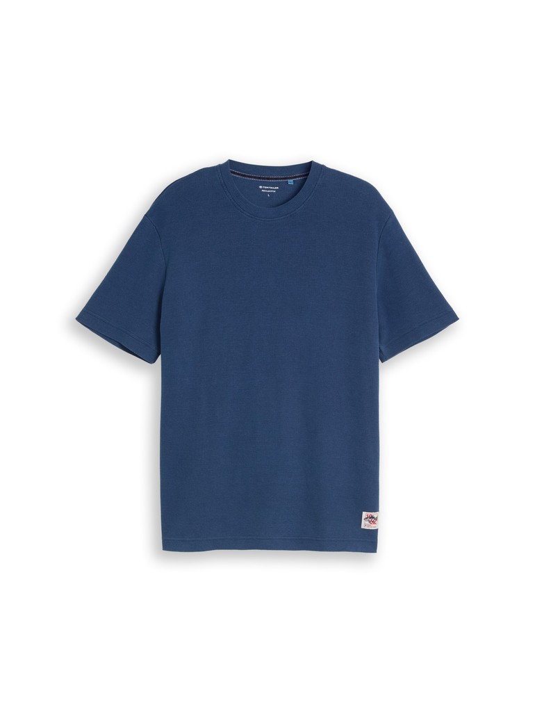 T-Shirt mit Waffelstruktur
