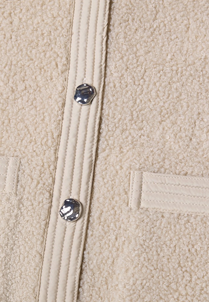 Teddy-Jacke mit Strukturdetails