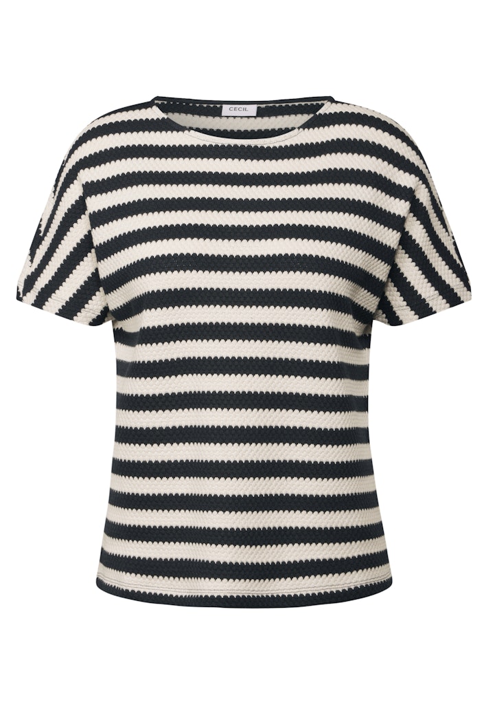 Gestreiftes Strukturshirt