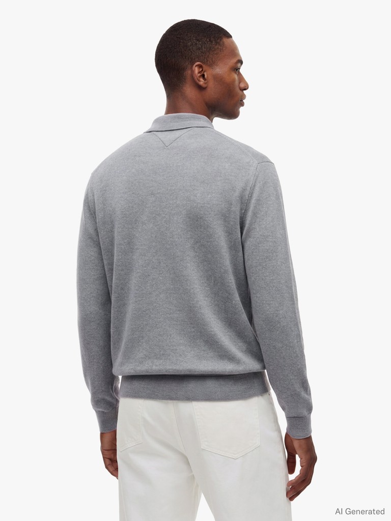 PIMA ORG CTN CASHMERE LS POLO