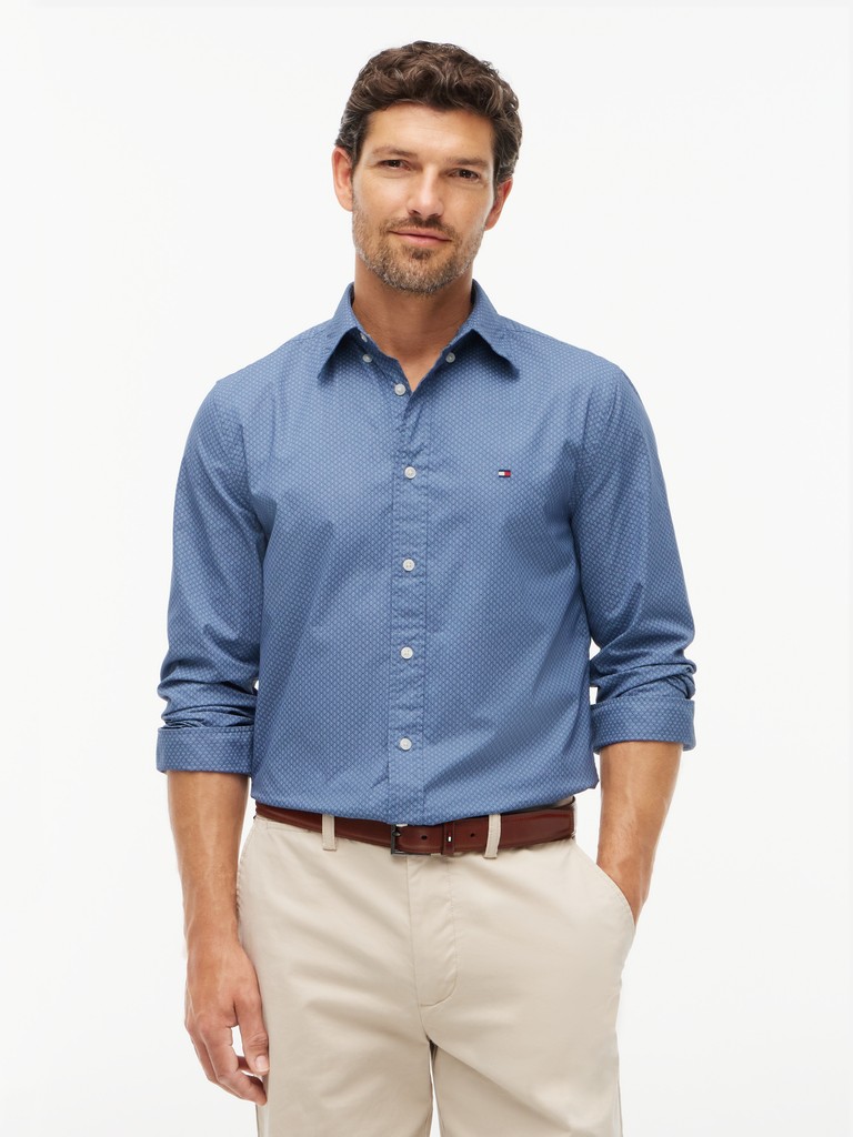 FLEX POPLIN GEO PRINT RF SHIRT