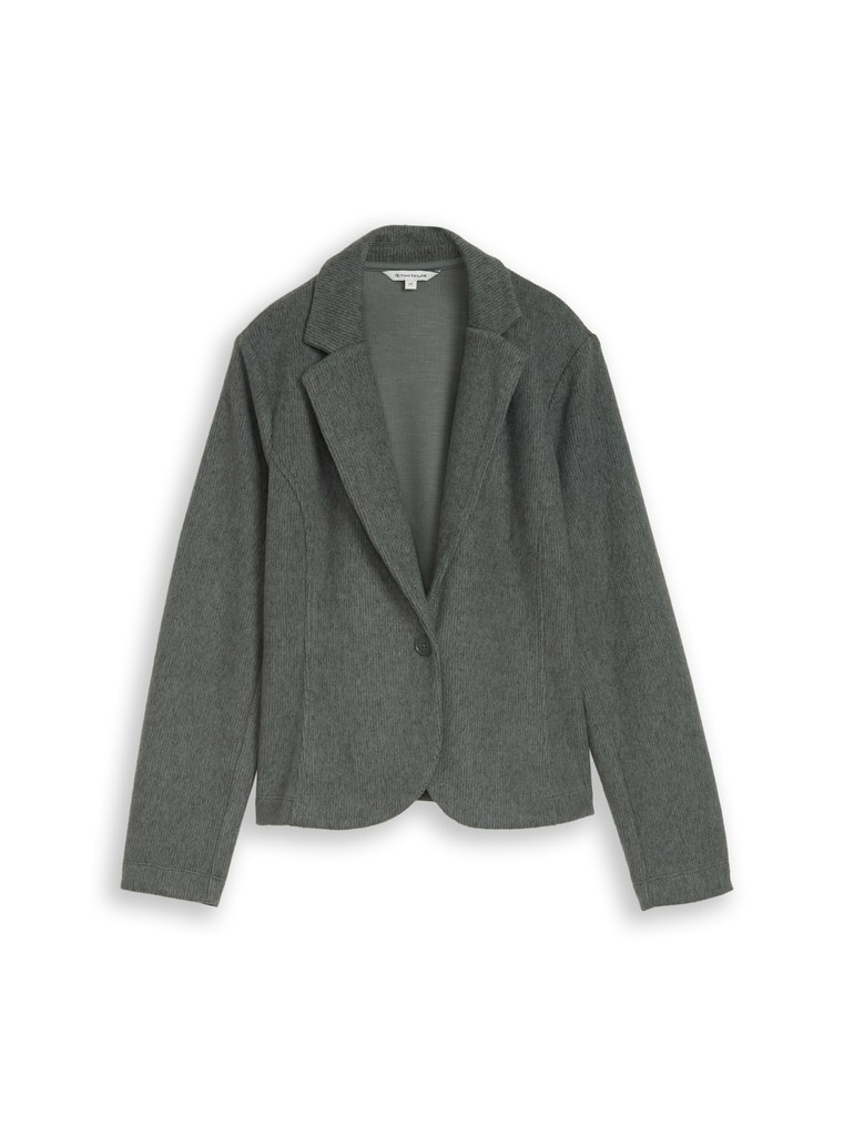 Slim Fit Cosy Blazer in Melange-Optik