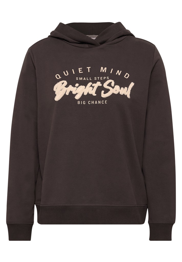 Sweatshirt mit Details in Rippstruktur