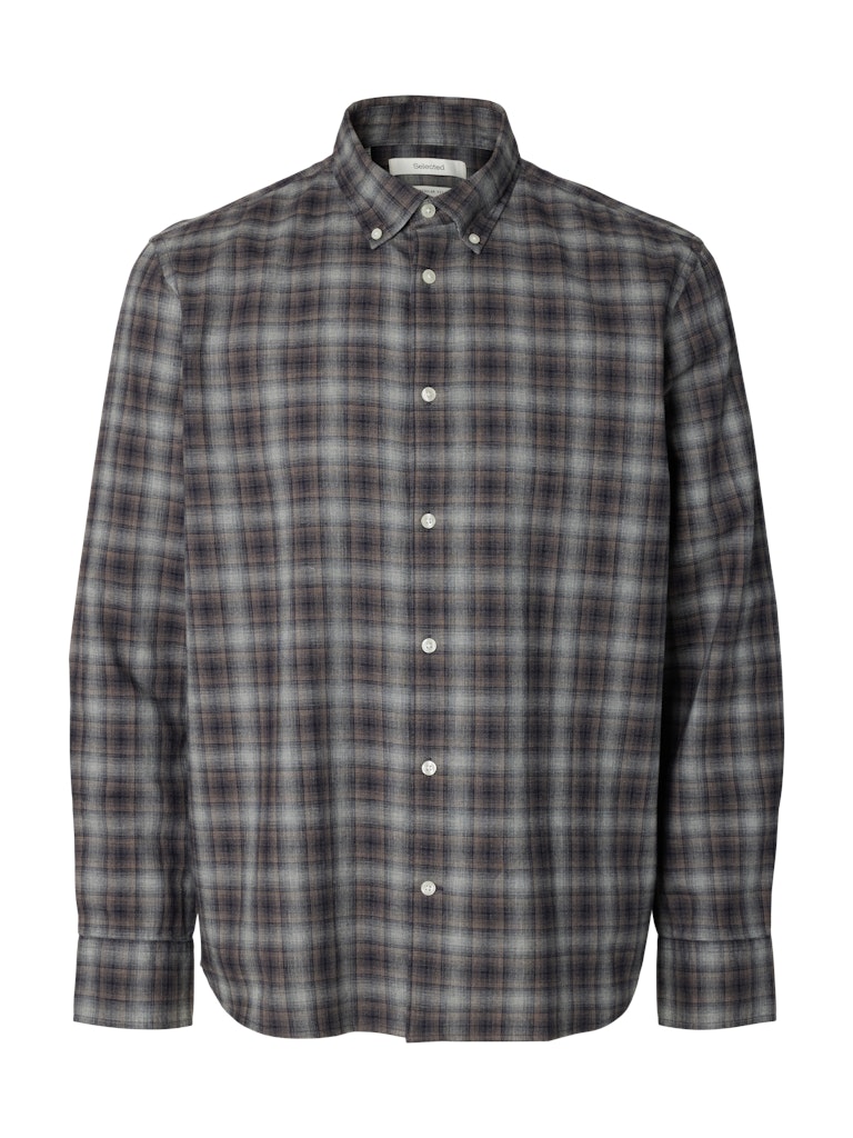 SLMCOLE-JAY REG MELANGE LS SHIRT NOOS