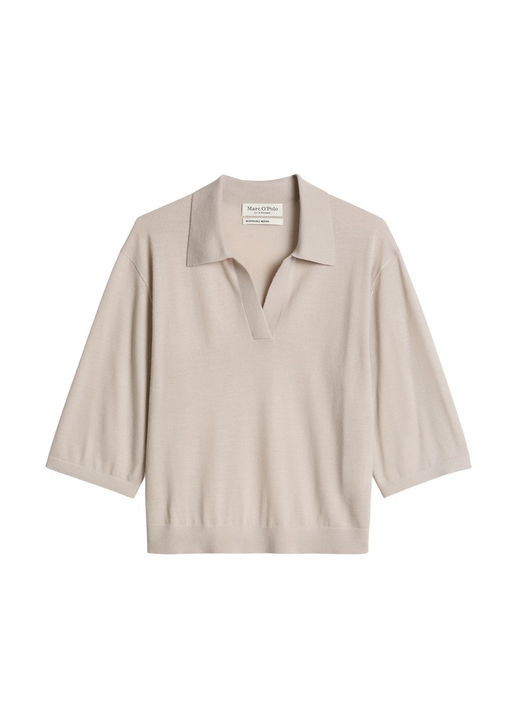 Strick-Poloshirt loose