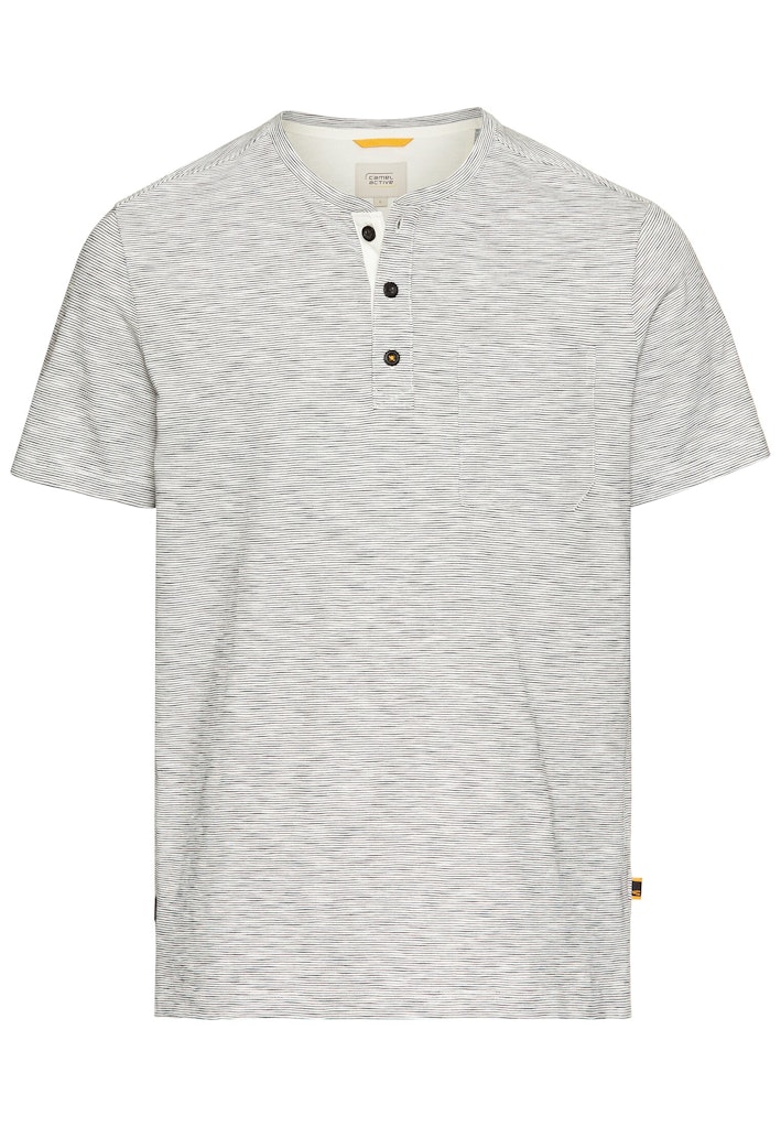 Kurzarm Henley aus reiner Baumwolle