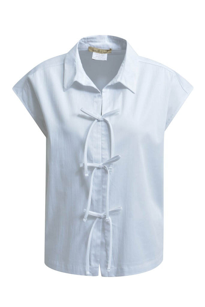 Dropped Shoulder Bow Blouse Dropped Shoulder Bow Blouse