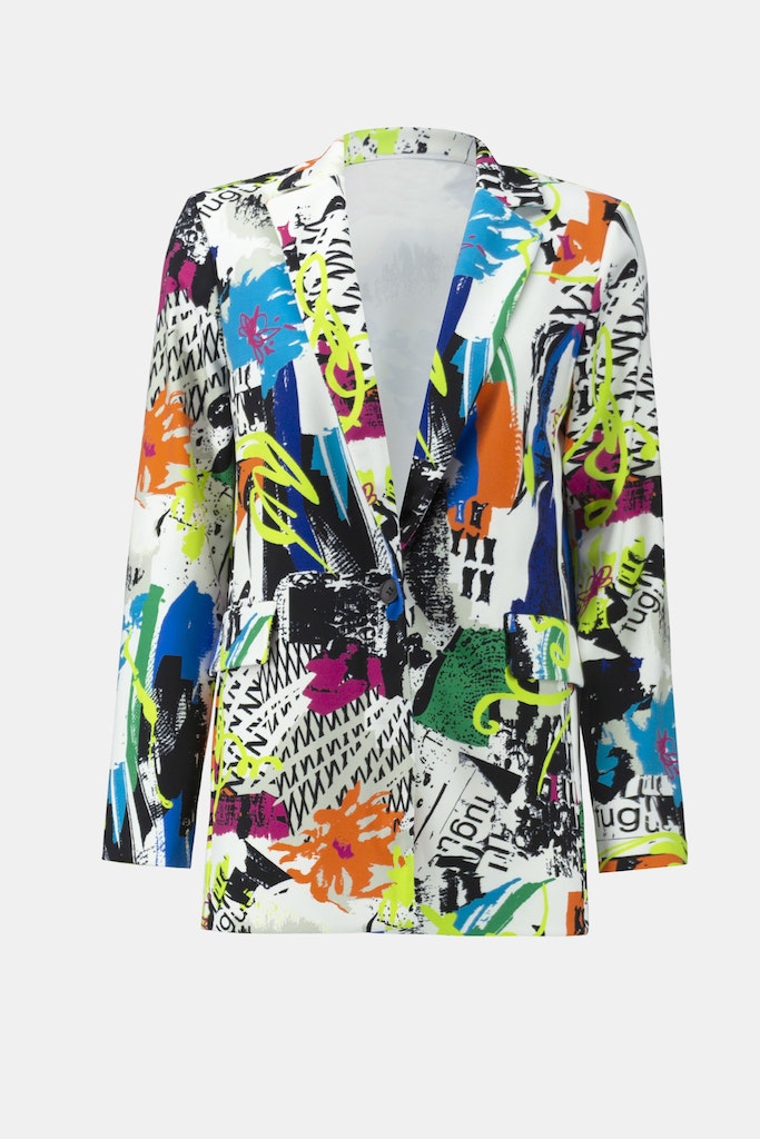Jerseyblazer mit abstraktem Muster