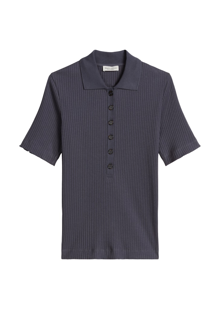 Geripptes Poloshirt slim