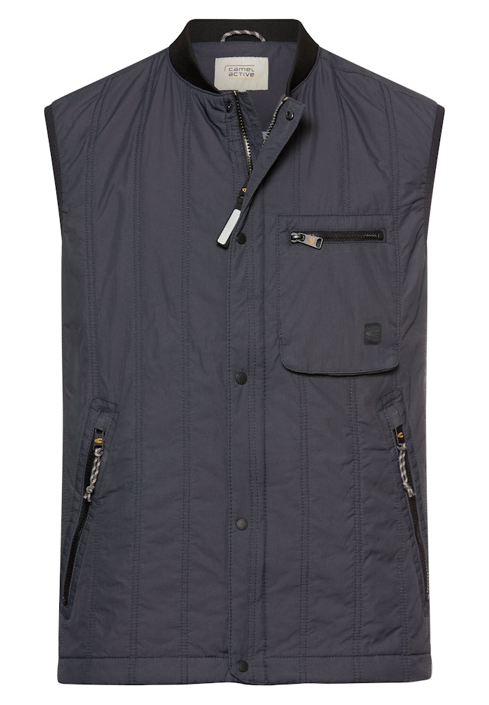 Steppweste mit Stehkragen