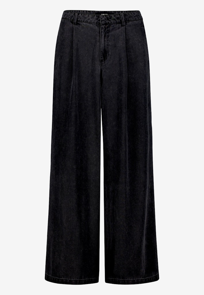 Wideleg-Hose mit Bundfalten